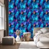 Wallpaper Ink blue, navy blue, turquoise and purple 50x1000
