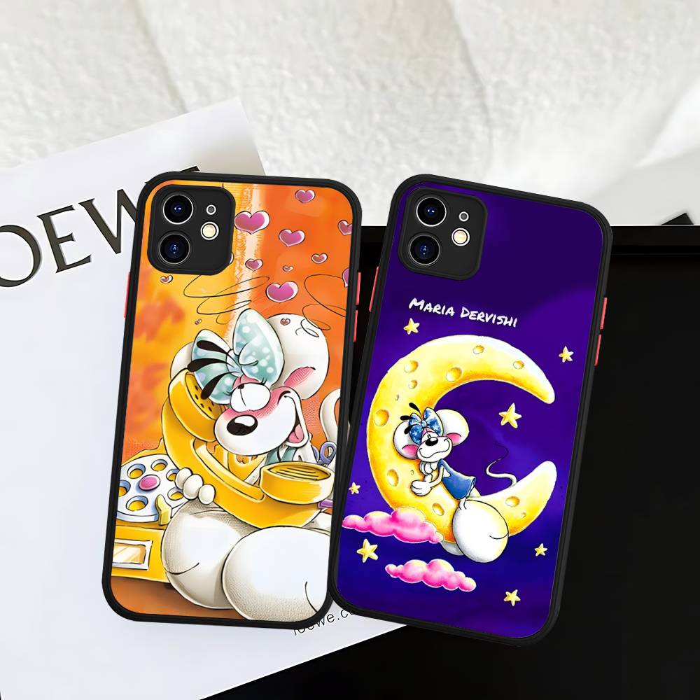 Cartoon D-Diddl For IPhone 11 12 13 14 15 16 Pro Max Plus Matte Translucent Phone Cover