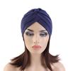 Indian Muslim Women Turban Jersey Hijab Bonnet Pleated Cap Hair Loss Hat Islamic Under Scarf Head Wrap Chemo Caps Beanies Cover