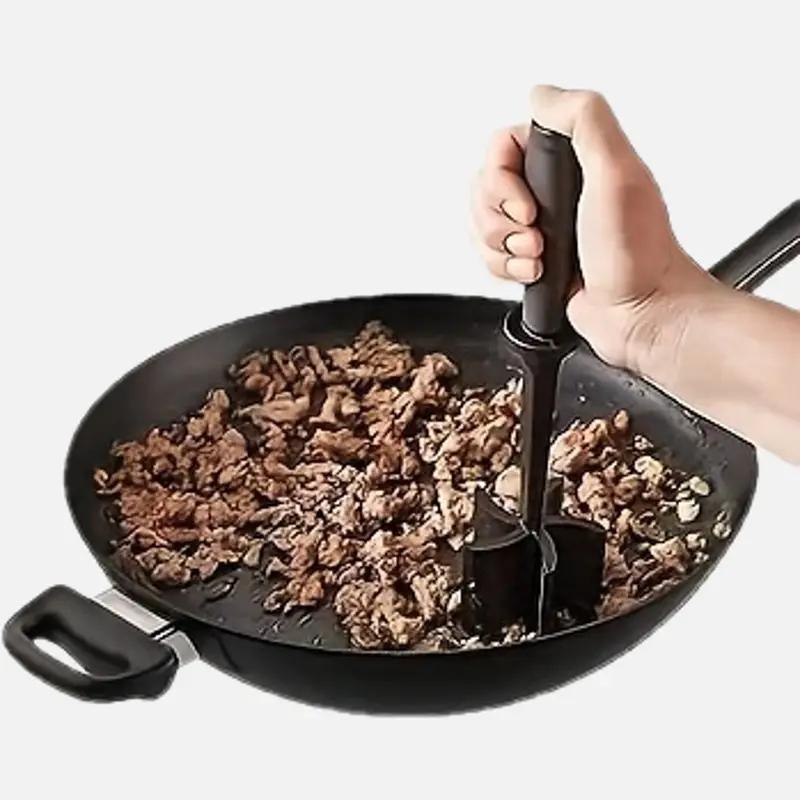 1шт термостойкий пластиковый измельчитель мяса - ручная мясорубка для гамбургеров, мясорубка для говядины для приготовления бургеров, индейки и многого другого