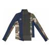 X Sacai Collaborative Лоскутная спортивная куртка с высоким воротом и длинными рукавами, женская куртка камуфляжного синего цвета CD6308-355