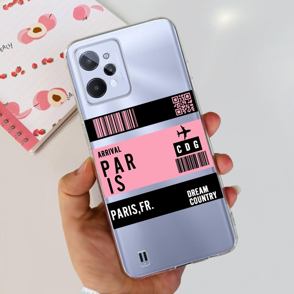 Чехол для Realme C31 RMX3501 Новая Модная Расписная Крышка Мягкий Тонкий Чехол для Телефона Для Realme C31 C 31 RealmeC31 Задняя Крышка Fundas Coque