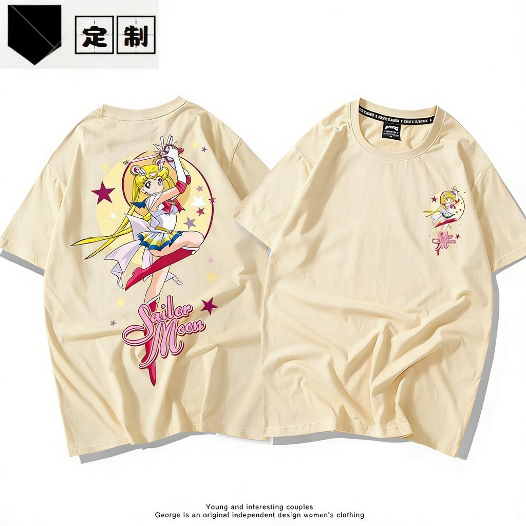 ZX Beautiful Girl Warriors Jointly Named Shuibingyue Becomes Fire Wild Beauty Short Sleeve Animation Anime Shuibingyue Tshirt