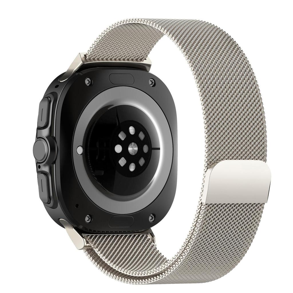 One Click Metal Band for Samsung Galaxy Watch Ultra 47mm Stainless Steel No Gaps Magnetic Bracelet Belt for Galaxy Watch 7 Ultra Replacement Strap