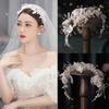 Sequin Handmade Woven Pearl Flower Headband Crown Korean Style Headdress Accessories Bride's Wedding Headdress