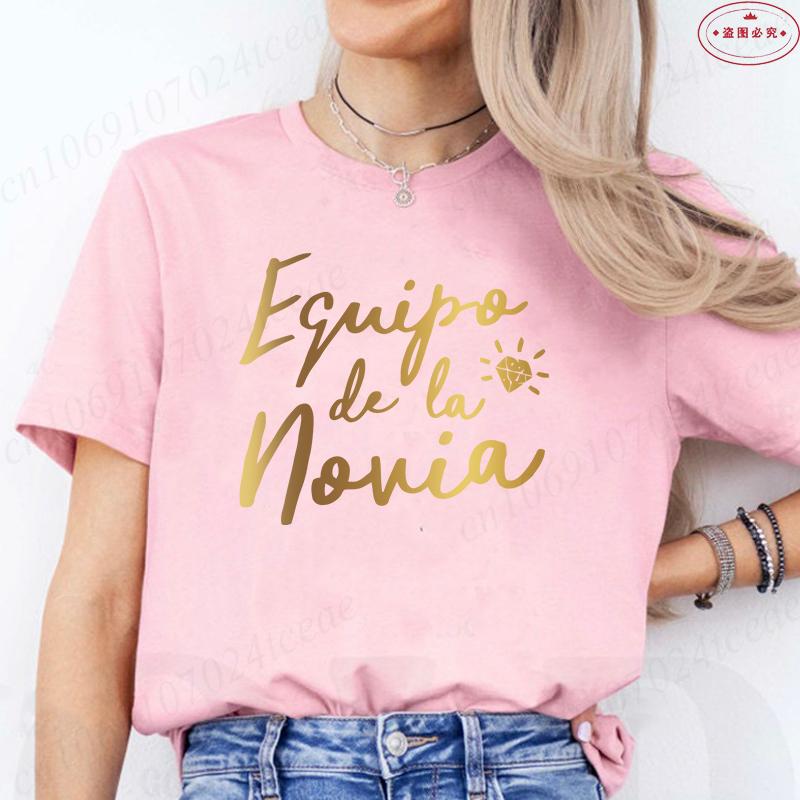 Spanish Woman Bachelorette Hen Party T Shirt Girl Team Bride T-Shirt Woman Single Farewell Blouses Funny Bridal Wedding Tees