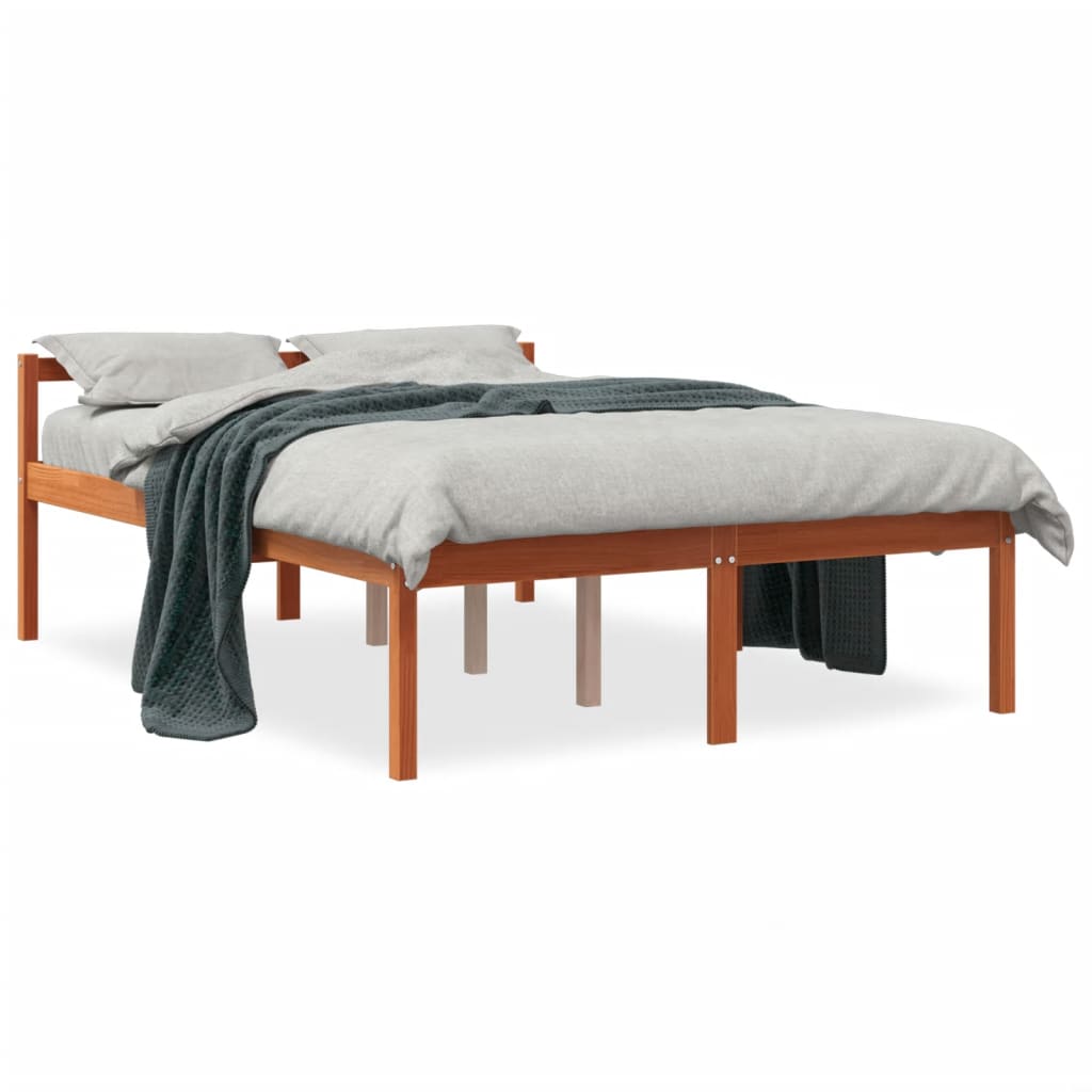 Senior Bed Wax Brown 120 x 190 cm Solid Pine Wood