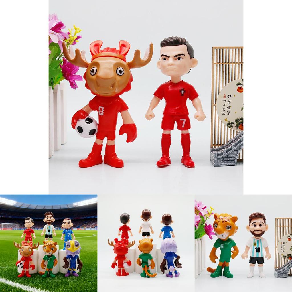 ПВХ Статуэтка фаната Кубка мира Модель автомобиля Украшение Памятный Домашний декор Предмет коллекционирования для футбольных энтузиастов