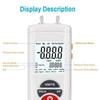 HT-1895 Differential Pressure Gauge Digital Vacuum Air Pressure Meter High Precision Electronic Pressure Tester Measuring Tool