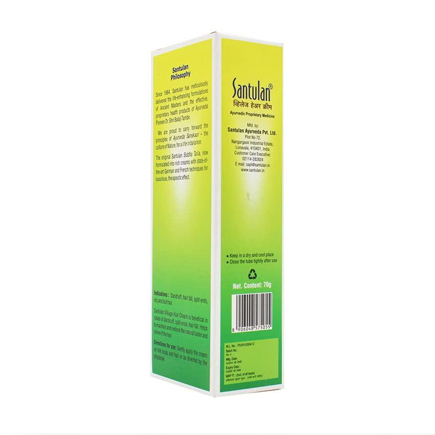 Santulan Ayurveda, Крем для волос из деревни - 70 г каждый, (Пакет из 2), Крем для ухода за волосами и Золотые Старые Травы®, Суканти Таблетки-1г