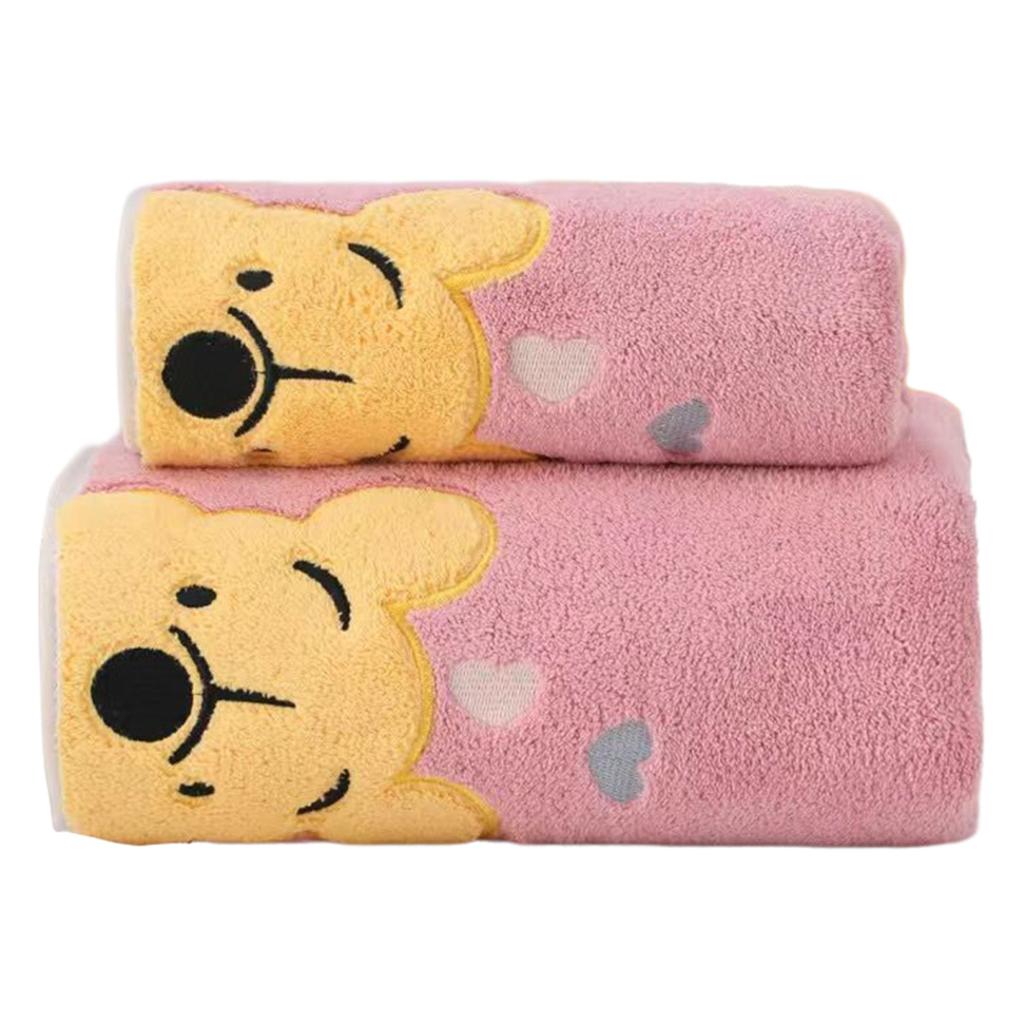 2 шт./компл. детское коралловое флисовое полотенце с рисунком медведя, утолщенное мягкое водопоглощающее быстросохнущее прямоугольное полотенце для душа, банное полотенце, комплект мочалок