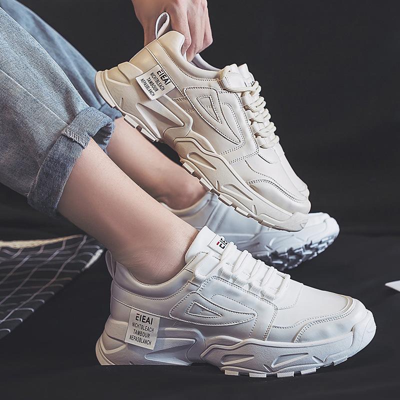 Мужская спортивная обувь, новая повседневная обувь, спортивная универсальная белая обувь, мужская кожаная обувь, модная обувь для папы, обувь для доски, мужская