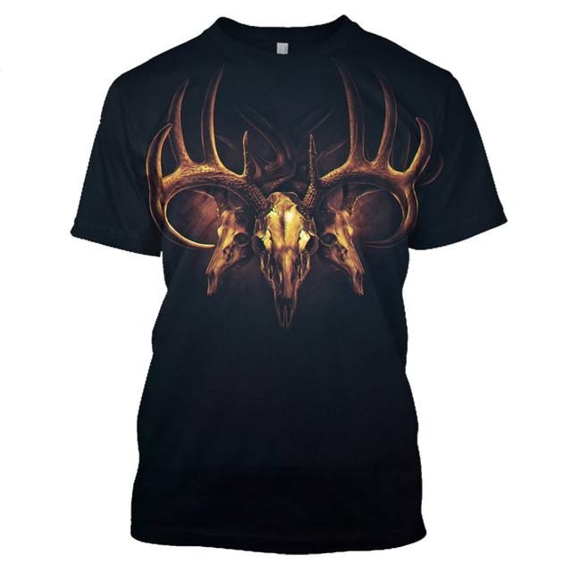 Камуфляжная футболка с 3D изображением охотничьих животных, оленя и лося, летние повседневные мужские футболки, модная уличная одежда, женский пуловер, топы с короткими рукавами