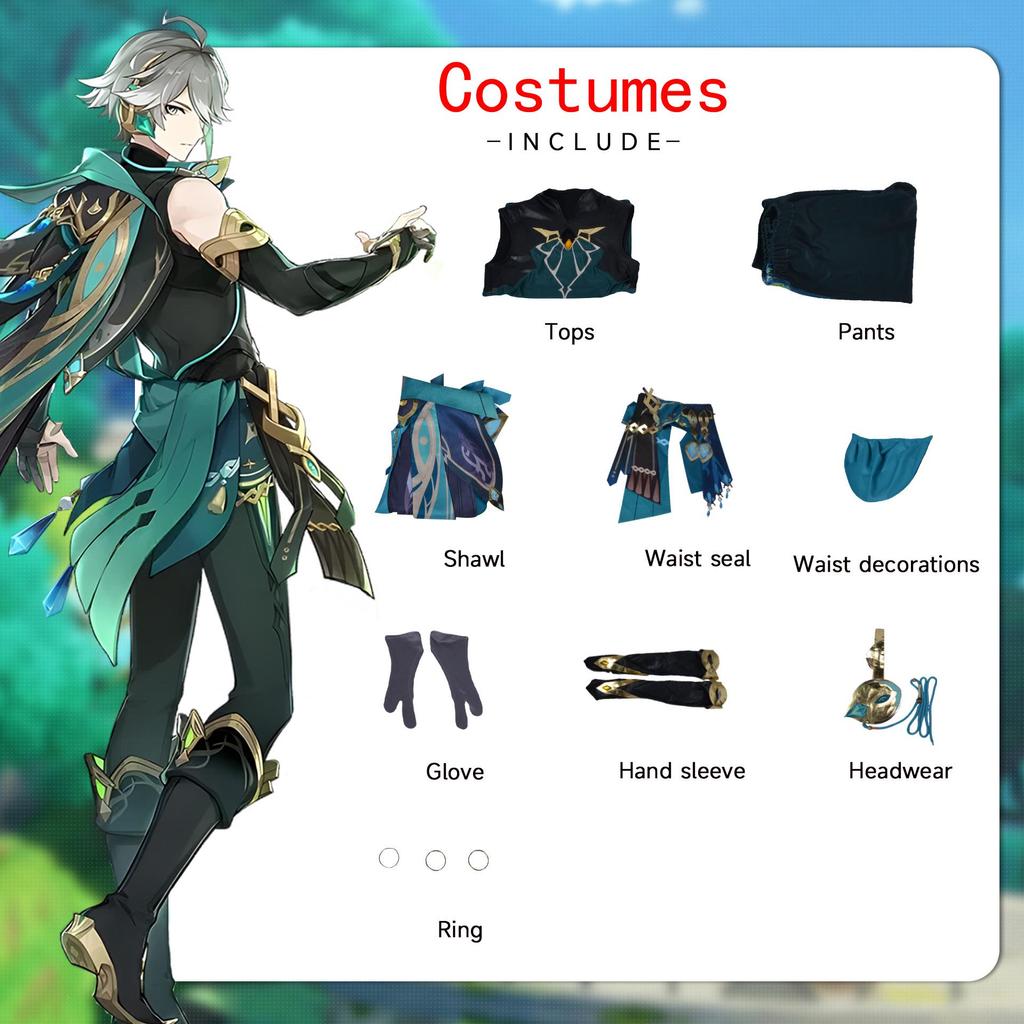 Genshin Impact Cos Alhaitham Cos Clothes Xu Ya Grass Country Hatham Tighnari Cosplay Clothes