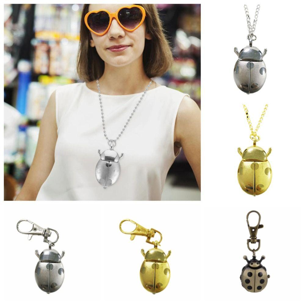 Pendant Design Creative Quartz Watch Alloy Decorative Keychain Beetle Pocket Watch Decorative