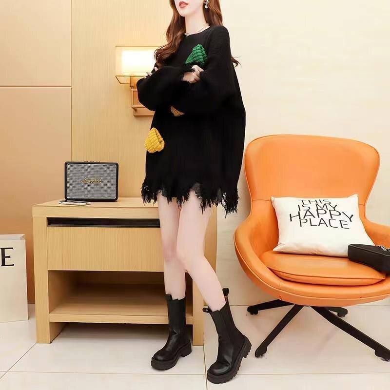 Pullover Sweater 2022 New Women Christmas Sweater Women Autumn and Winter Wear Loose Versatile Knitted Undercoat Sweater Top