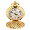 Классические кварцевые аналоговые гладкие карманные часы с подвеской на цепочке из золота