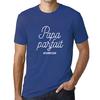 ULTRABASIC - Homme Graphique Papa Parfait T-Shirt Marine Lettre