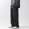Men's Versatile Black Wide-Leg Sports Pants for Spring and Autumn 2023