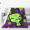 Happy Gir From Invader Zim Fanart Blanket Soft Warm Travel Portable Blanket Invader Zim Fan Art Gir Happy Dance#