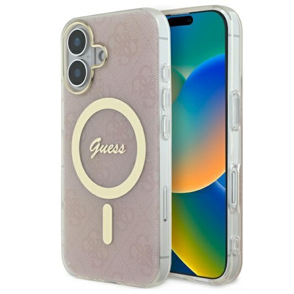 Etui do iPhone 16 Plus Guess Różowy Hardcase MagSafe
