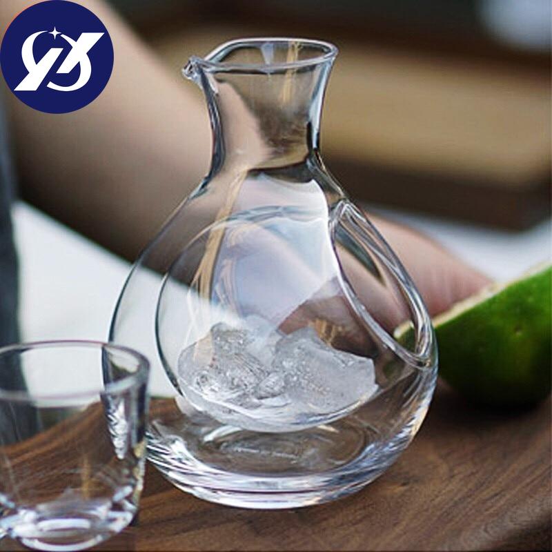 Стеклянная бутылка для вина, 250 мл, кувшин для льда, кувшин для льда, гнездо для хомяка, охлаждающий бренди W, графин для пива, прозрачный графин для вина, улучшенные барные инструменты
