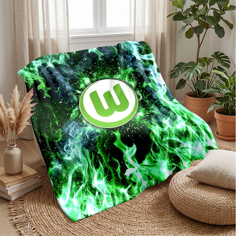 VfL Wolfsburg FC Soft Flannel Fleece Blanket Lightweight Cozy Warm Throw Blanket For Sofa Bed Home Decor