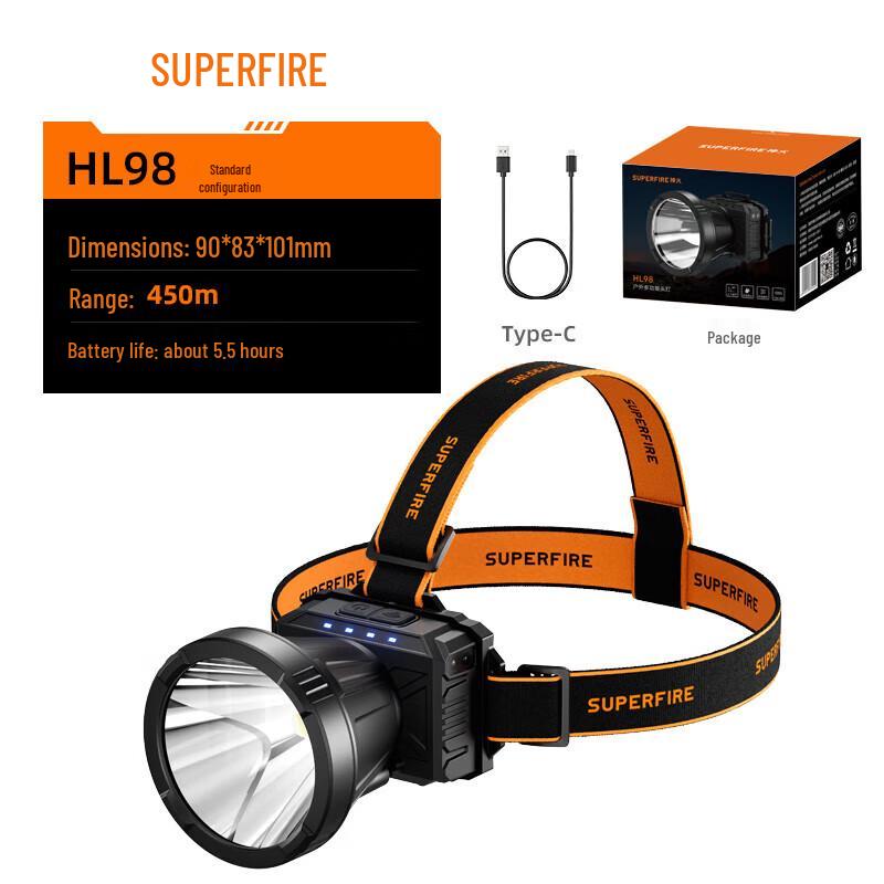 Перезаряжаемый светодиодный налобный фонарь Shenhuo HL98