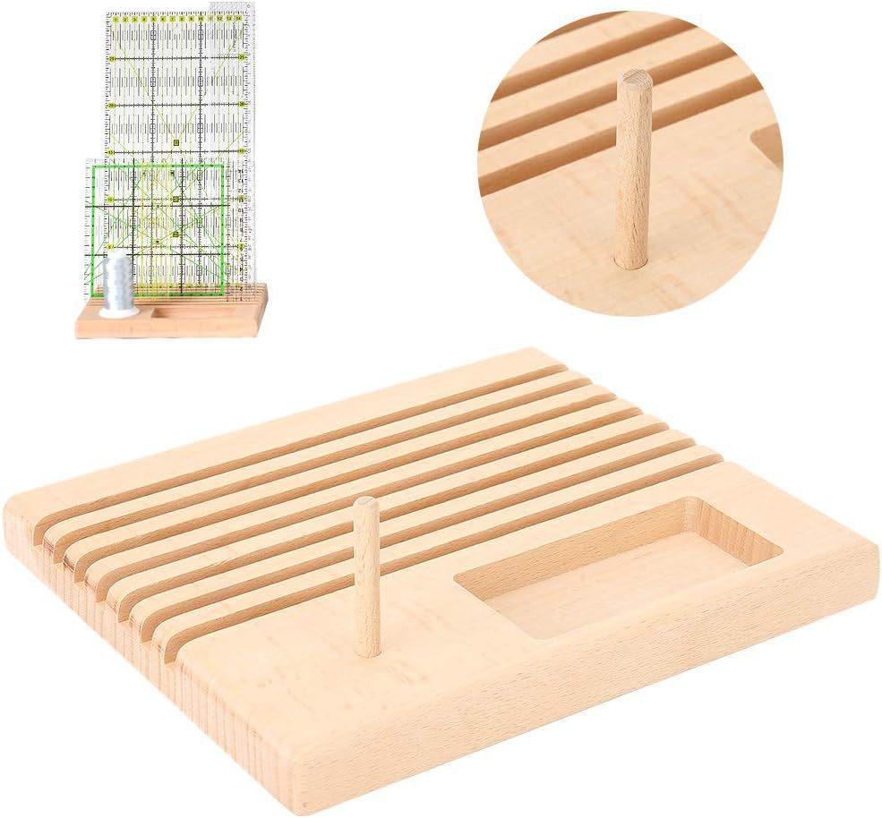 Стеллаж для хранения ручных швейных инструментов Деревянная стойка для швейной машины