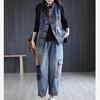 Cowboy Vest Women's Retro Plus Size Casual Vest Trend All-match Waistcoat Denim Jacket Coats