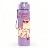 1PC Hugs From Here Love Quote Print 750ml Color Plastic Sports Water Bottle Leakproof Flip Straw Lid Suitable for Sports Office Home Use