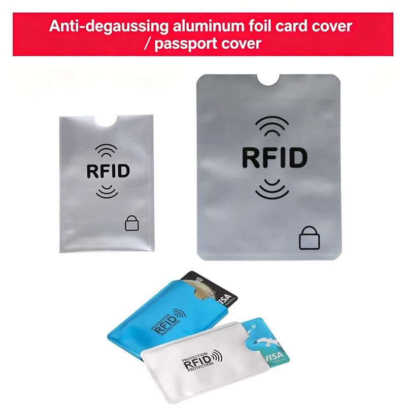 10 шт. Антисканирующий чехол для карты, Защитный чехол для RFID-карты, Антимагнитная алюминиевая фольга, Портативный держатель для кредитной банковской карты, Обложка для паспорта