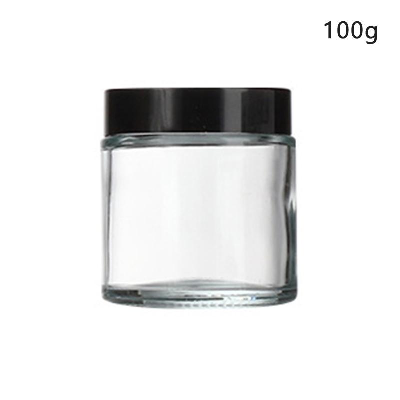 Plastic Empty Jars With Black Lids Canister Face Cream Container Storage Box Portable Travel Bottle Home Supply Makeup Tool