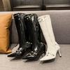 Fashion Sexy Pointed Toe High Boots Women Knee High Heels Knight's Boots Designer 2025 Winter Fashion New Shoes Dress Party Woman Pumps