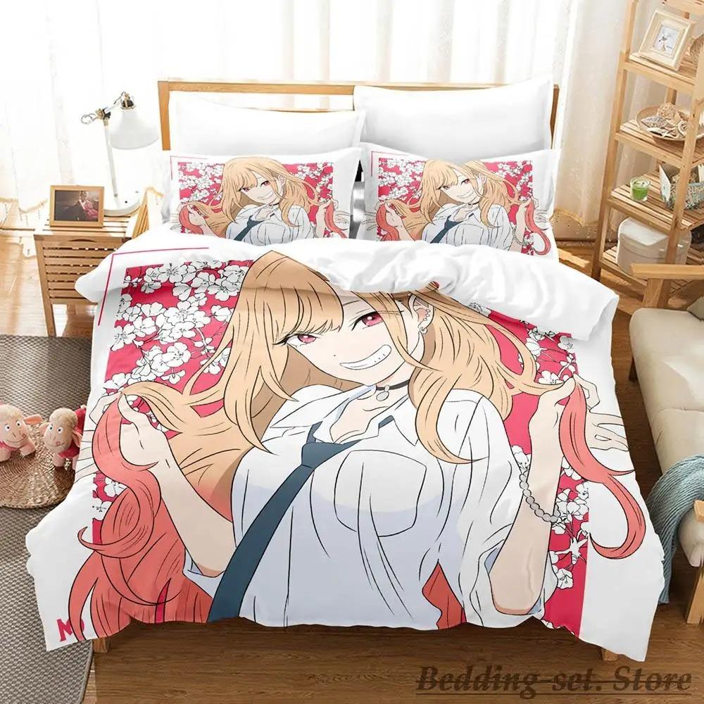 Marin Kitagawa Bedding Set Single Twin Full Queen King Size Bed Set Adult Kid Bedroom Duvetcover Sets Anime Parure de lit