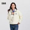 Semir Women's Snoopy Series Fleece Half-Zip Stand-Collar Sweatshirt