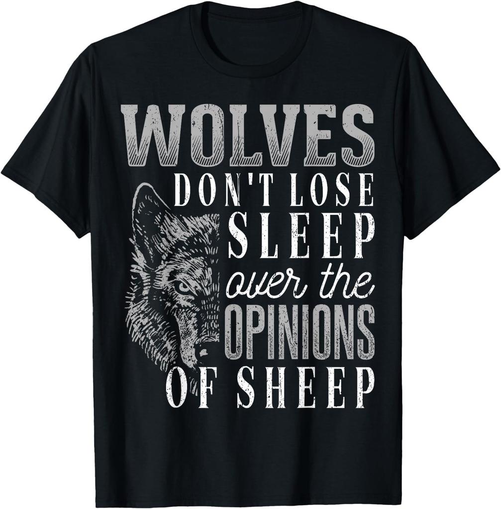 Wolves don't lose sleep over the opinions of sheep - grunge T-Shirt,men&women Unisex T-shirt