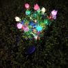 1pc Solar Garden Light 42LED Lantern Flower Lights Outdoor Waterproof Landscape Pathway Backyard Lawn Ground Solar Lamp