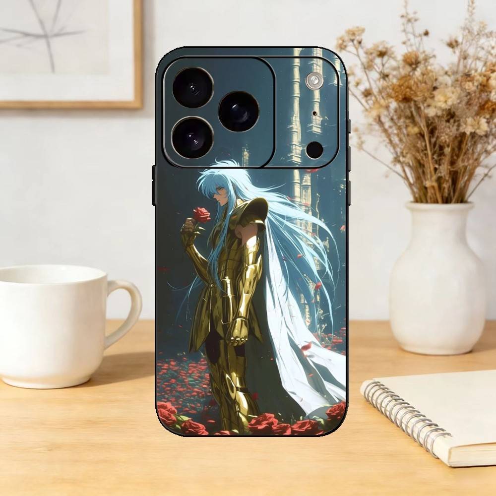Чехол для телефона S-Saint Anime S-SeiyaS для iPhone 17,16,15,14,13,12,11 Plus,Pro,Max,Mini Силиконовый черный Мягкий чехол