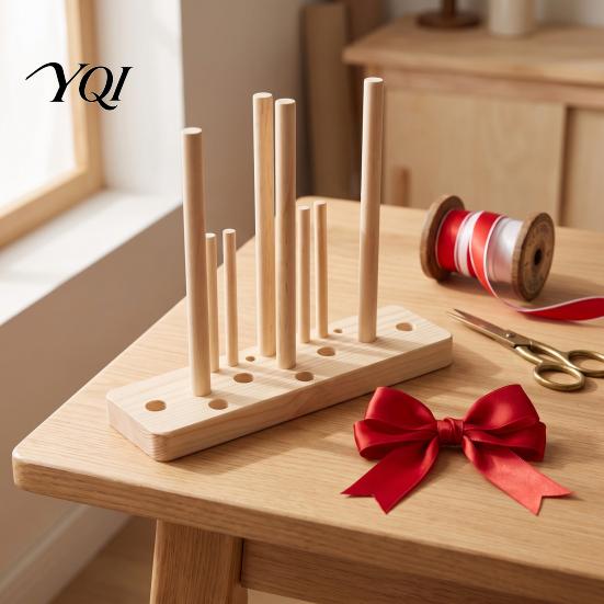 Gift Packaging Supplies Bow Maker for Ribbon, Wooden Wreath Tool, Multipurpose Bowknot Craft Workshop Equipment Packing Party Decorations Hair