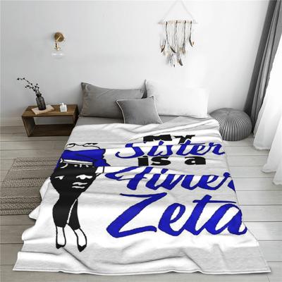 Пледы с логотипом женского студенческого общества Zeta Phi Beta Портативный фланелевый плед для дивана для дома, спальни, офиса Покрывала Одеяло