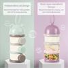 4 Layer Milk Powder Box Multiple Openings Milk Powder Bottles Cartoon Infant Baby Food Storag Box