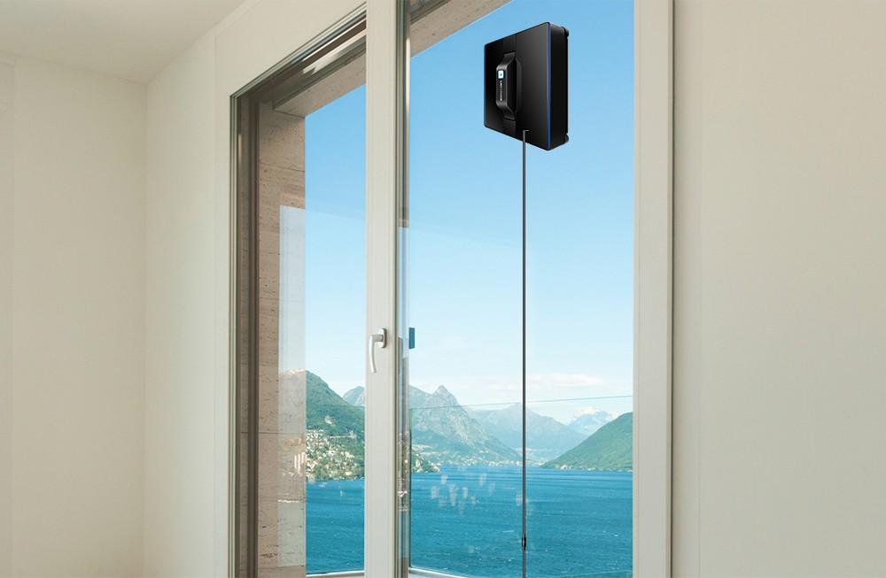 Восстановленный Робот-очиститель окон Liectroux 1080 Лазерный датчик с приложением Защита от падения Автоматическая насадка для мытья окон Уборка пола, окон, стен дома