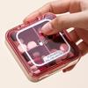 Organization Transparent Durable Moisture-proof 4 Grids Mini Portable Pillbox Dispenser Pill Box