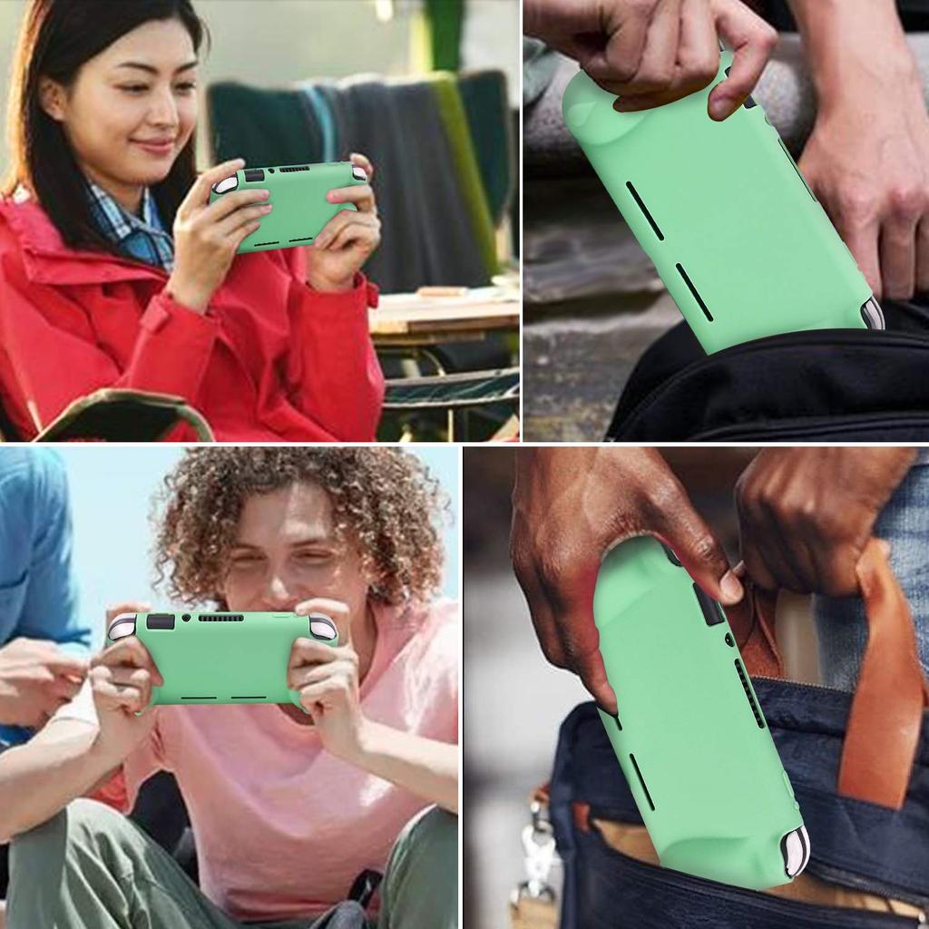 Switch Lite Силиконовый Мягкий Полный Специальный Тонкий и Удобный Легко Устанавливается и Водонепроницаемый и Подставка 4 Стикер 1 Защитная Пленка для Экрана В Комплекте Чехол, Чехол,