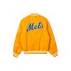 New Era Ss24 Mlb Нью-Йорк Метс Логотип Буквы Длинный Рукав Молния Бейсбольная Куртка Унисекс куртки Оранжевый 14179153