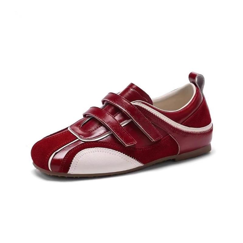 Осенние женские коричневые туфли на липучке, легкие, повседневные, в стиле ретро, с цветовой блокировкой, удобные, одинарные туфли Мэри Джейн для женщин