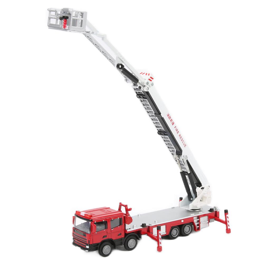1:50 Model Ascending Fire Truck Toy High Simulation Educational Fire Truck Model Toys for Kids
