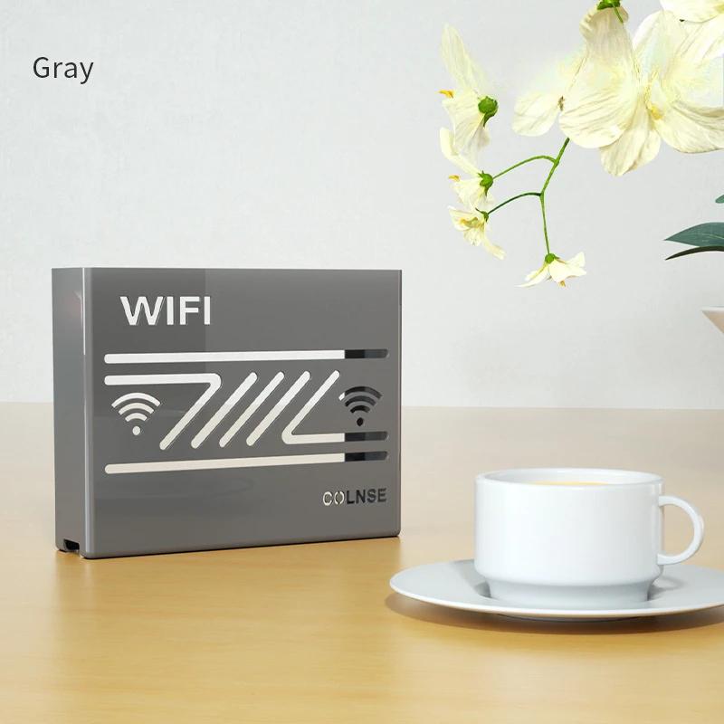Настенный беспроводной ящик для хранения WiFi с выемкой, полые стеллажи для хранения маршрутизаторов, телевизионные приставки для гостиной, бытовые принадлежности