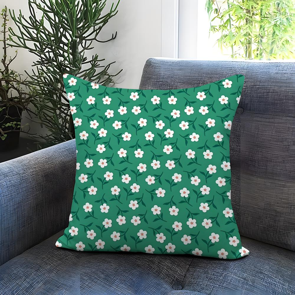 Floral pattern Cushion Cover Comfortable Reversible Pillow Cover Ideal for Car Sofa Bedroom Beyond